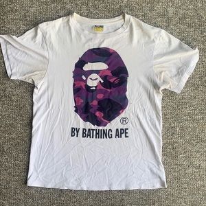 Vintage Bape White and Purple Tee